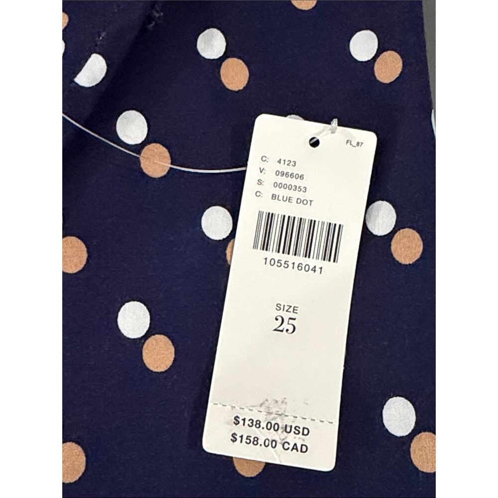 Anthropologie Maeve The Colette Polka Dot Pants Cropped Wide Leg Size 25 NEW - Picture 9 of 11